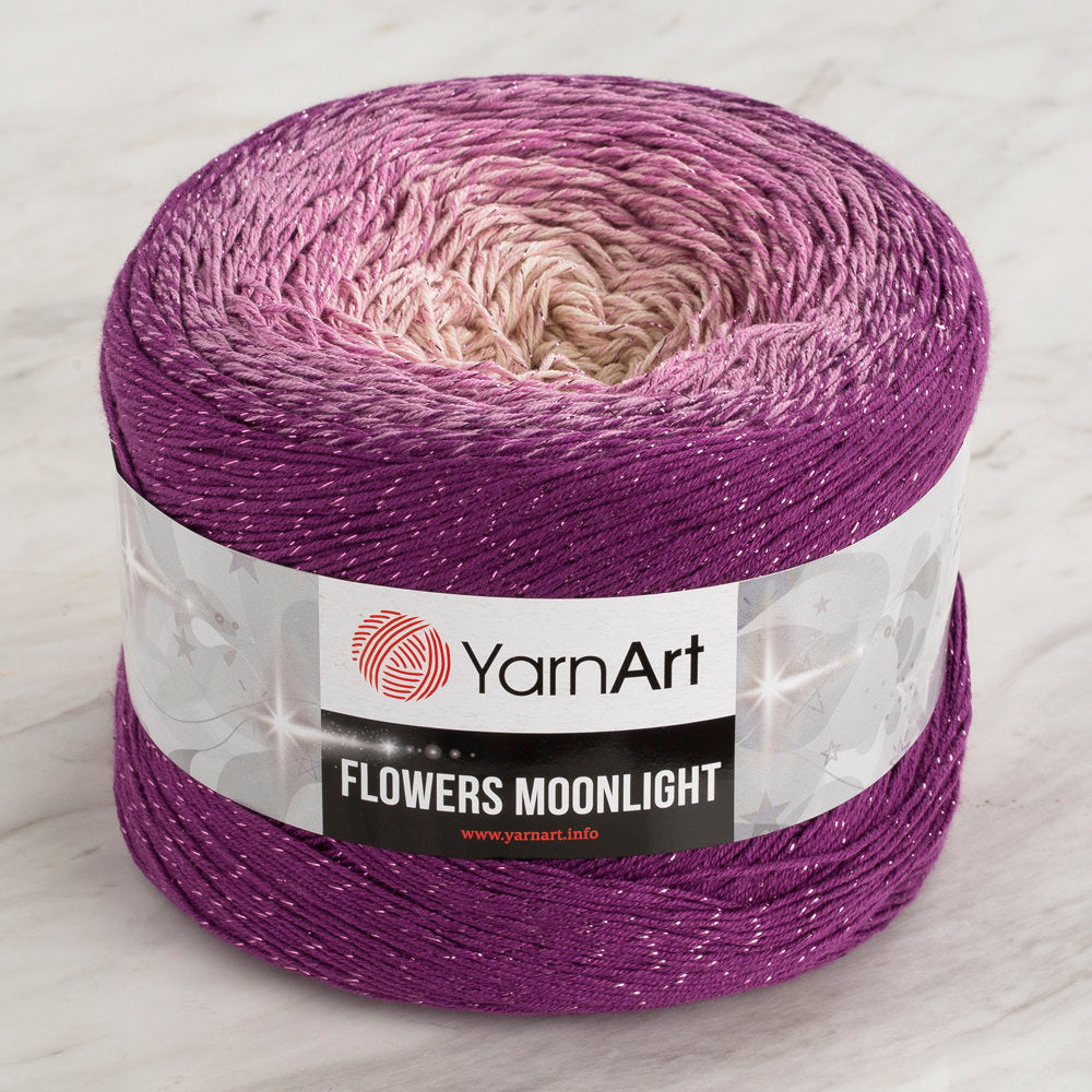 Yarnart Flowers Moonlight Simli Ebruli 260Gr El Örgü İpi - 3290